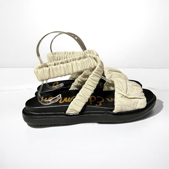 🌻NEW NWOT Sam Edelman Cream Leather Velma Sandals | Size 7 - Picture 3 of 8